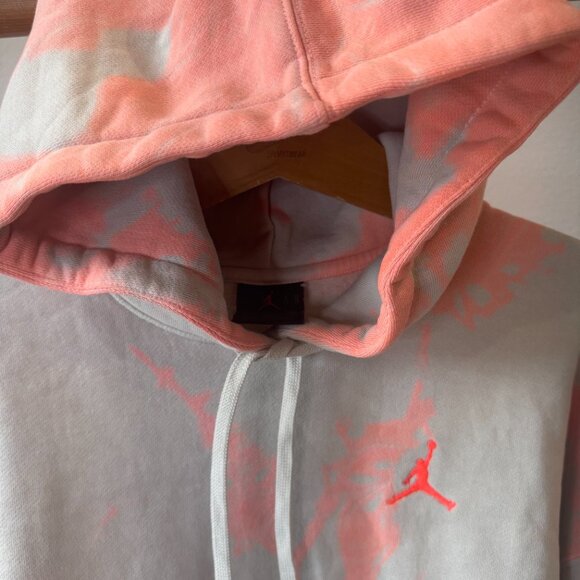 Women's Jordan Heritage Tie Dye Hoodie DM5238-104 | Rare | Cream Neon Orange | - Picture 5 of 12
